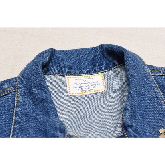 Vintage The Brass Menagerie Denim Vest Women's Regular Size S Embellished - Picture 8 of 8